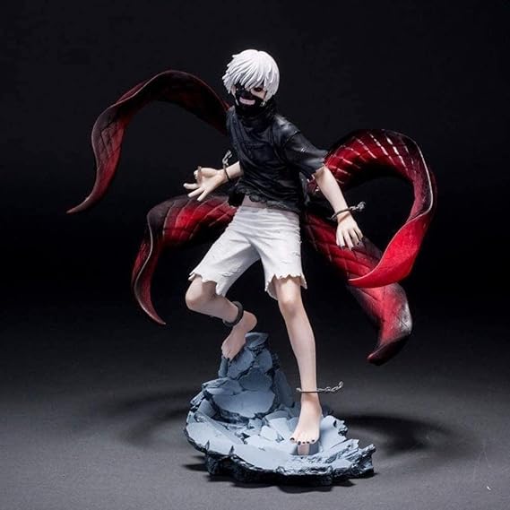 Click to see full view    Anime Tokyo Ghoul Ken Kaneki Action Figure Awakening Ver. Toy Doll Statue 3D Model-Height 23 Anime Fan Lovers Desktop Decoration Gift